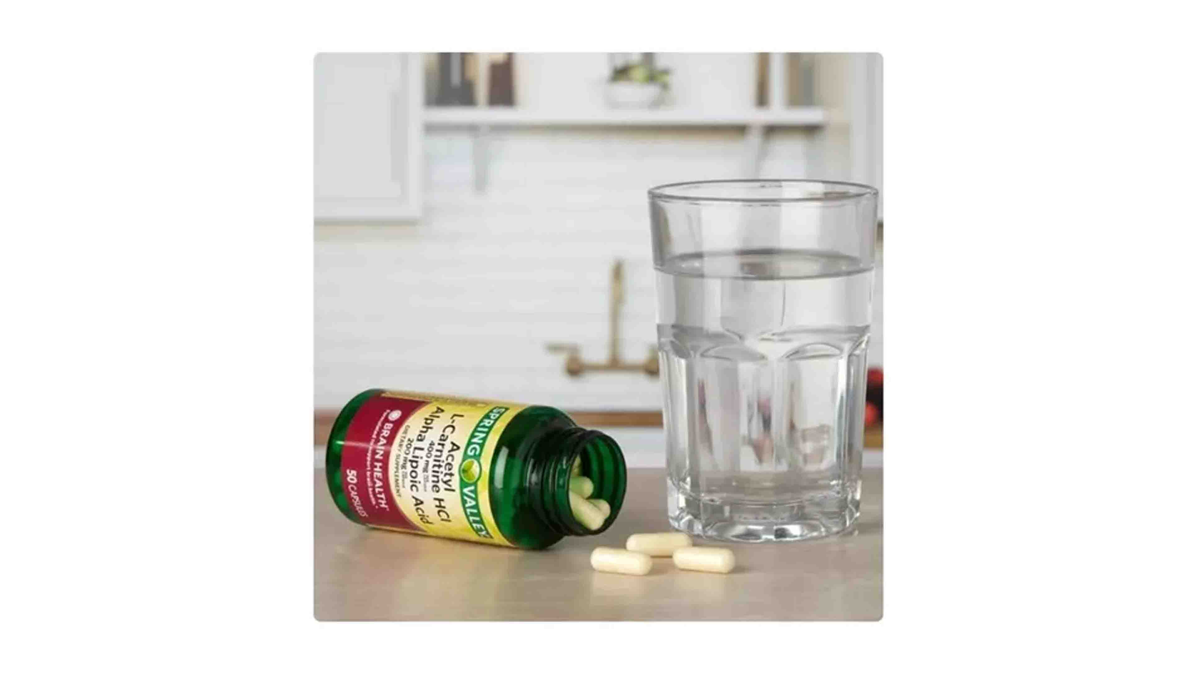 Acetil L Carnitina 400mg Spring Valley + Acido Alfa Lipoico 200mg 50 caps