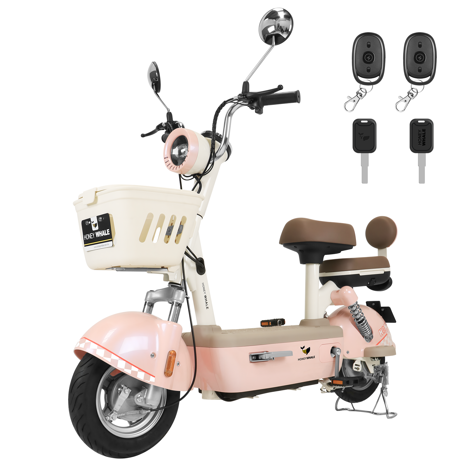 Motobici Eléctrica Honey Whale U4S Rosa.