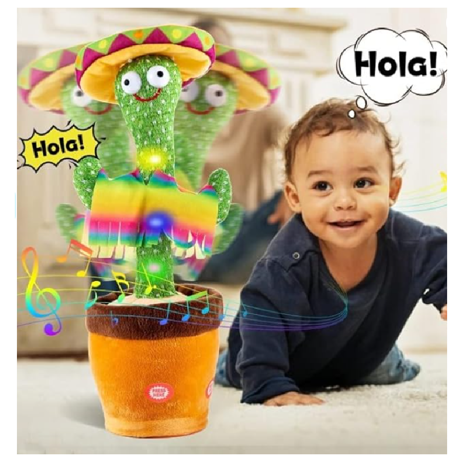 Cactus Bailarín Peluche Felpa Juguete Para Niños Recargable
