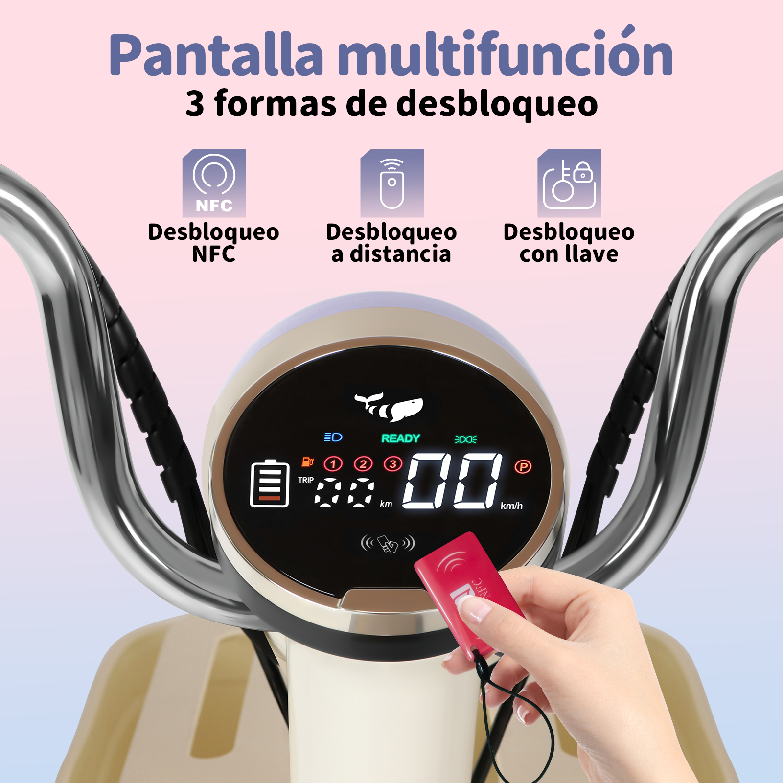 Motobici Eléctrica Honey Whale U4S Morado.