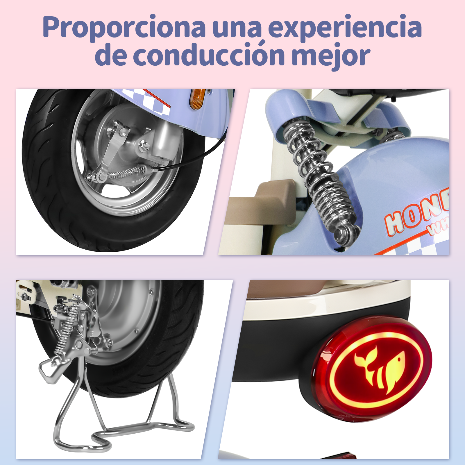 Motobici Eléctrica Honey Whale U4S Morado.