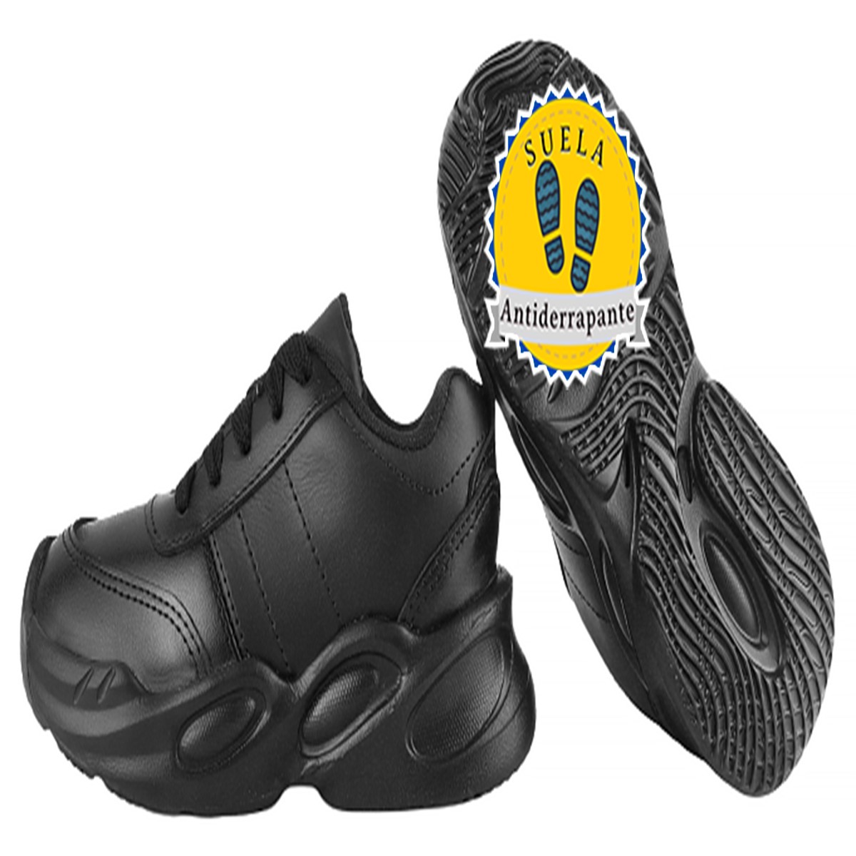 Tenis Niño Escolares Arco Ortopedico 100% Piel 1938-nn 12-21 (12.0 - 21.0).