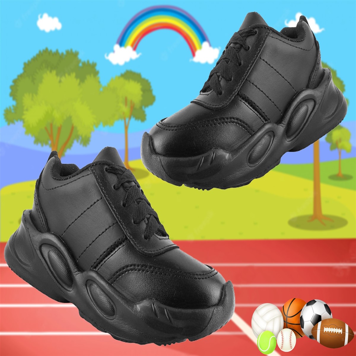 Tenis Niño Escolares Arco Ortopedico 100% Piel 1938-nn 12-21 (12.0 - 21.0).