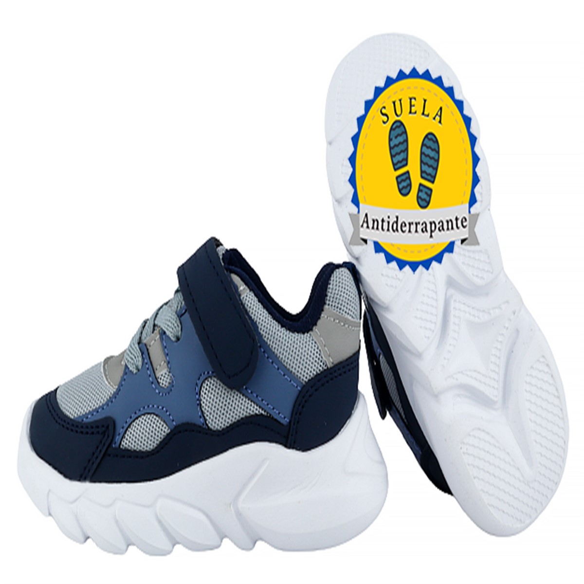 Tenis Niño Deportivos Velcro Arco Ortopédico Cómodo 590-gdm