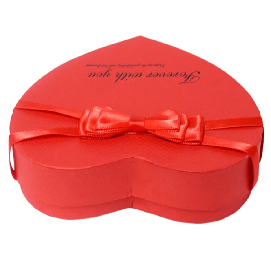 Caja de Regalo en Forma de Corazón con Collar Cadena y Aretes y 10 Rosas