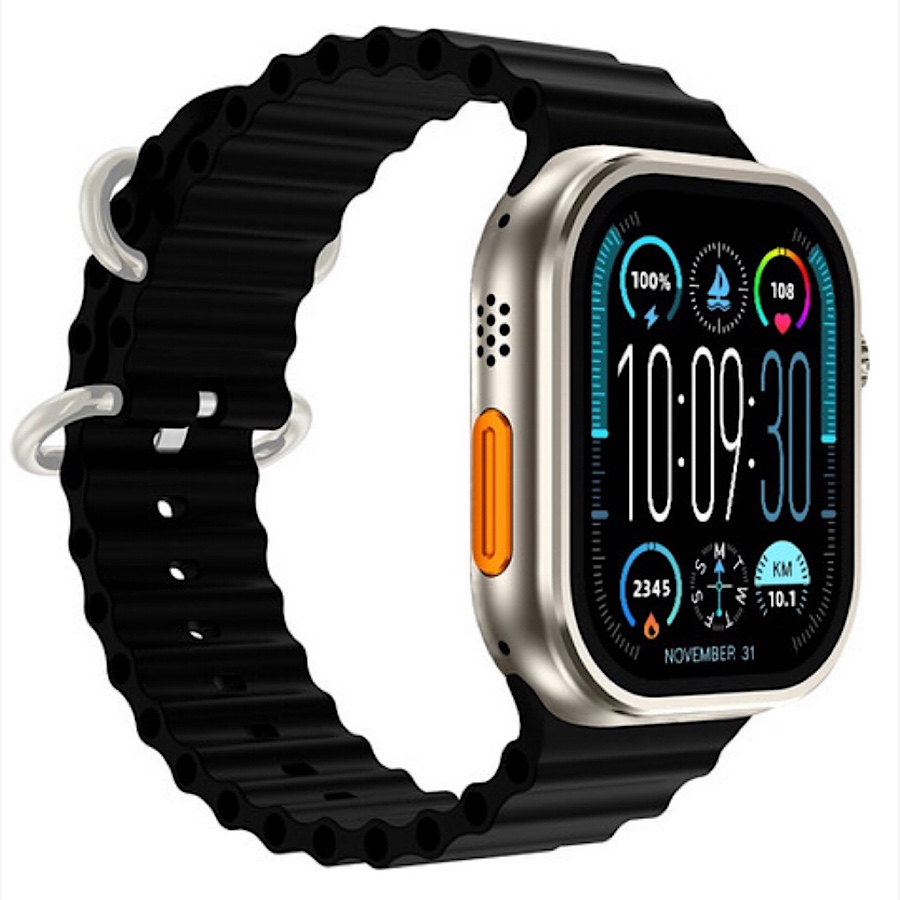 Kit Smartwatch 49 mm Con 7 Correas HW Ultra 2 Bluetooth Reloj Inteligente Recargable Carga Inalambrica