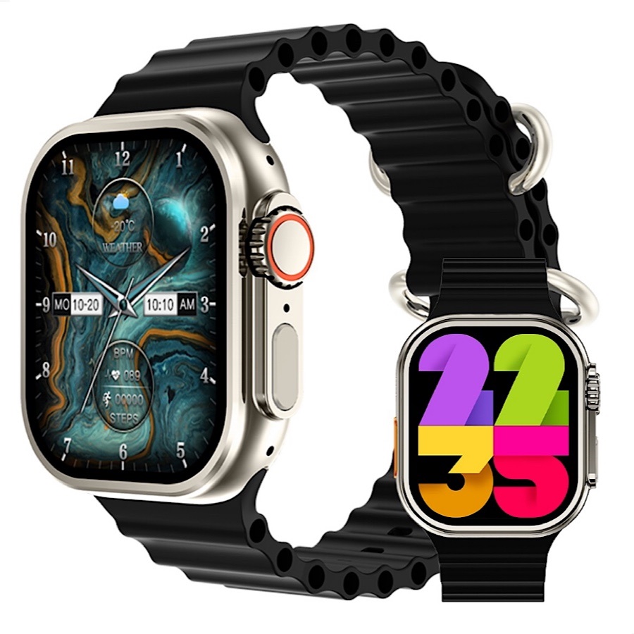 Kit Smartwatch 49 mm Con 7 Correas HW Ultra 2 Bluetooth Reloj Inteligente Recargable Carga Inalambrica