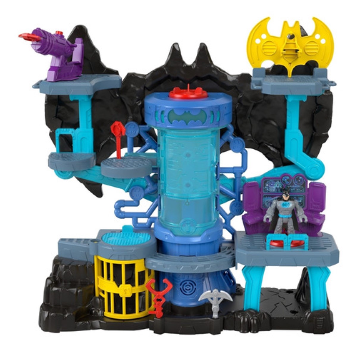 Imaginext Dc Super Friends Baticueva Bat-tech azul
