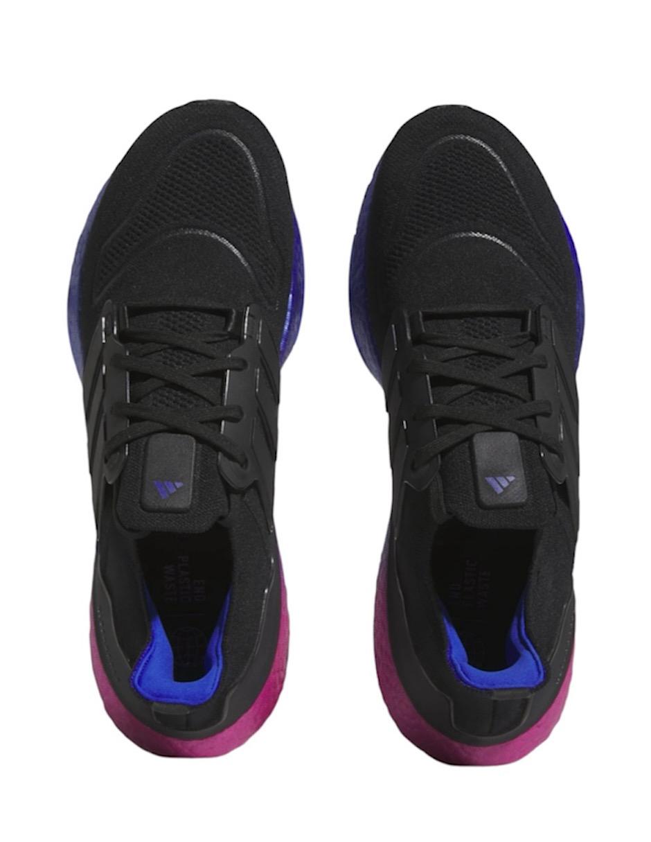 TENIS ADIDAS ULTRABOOST 22 NEGRO CON ROSA Y MORADO
