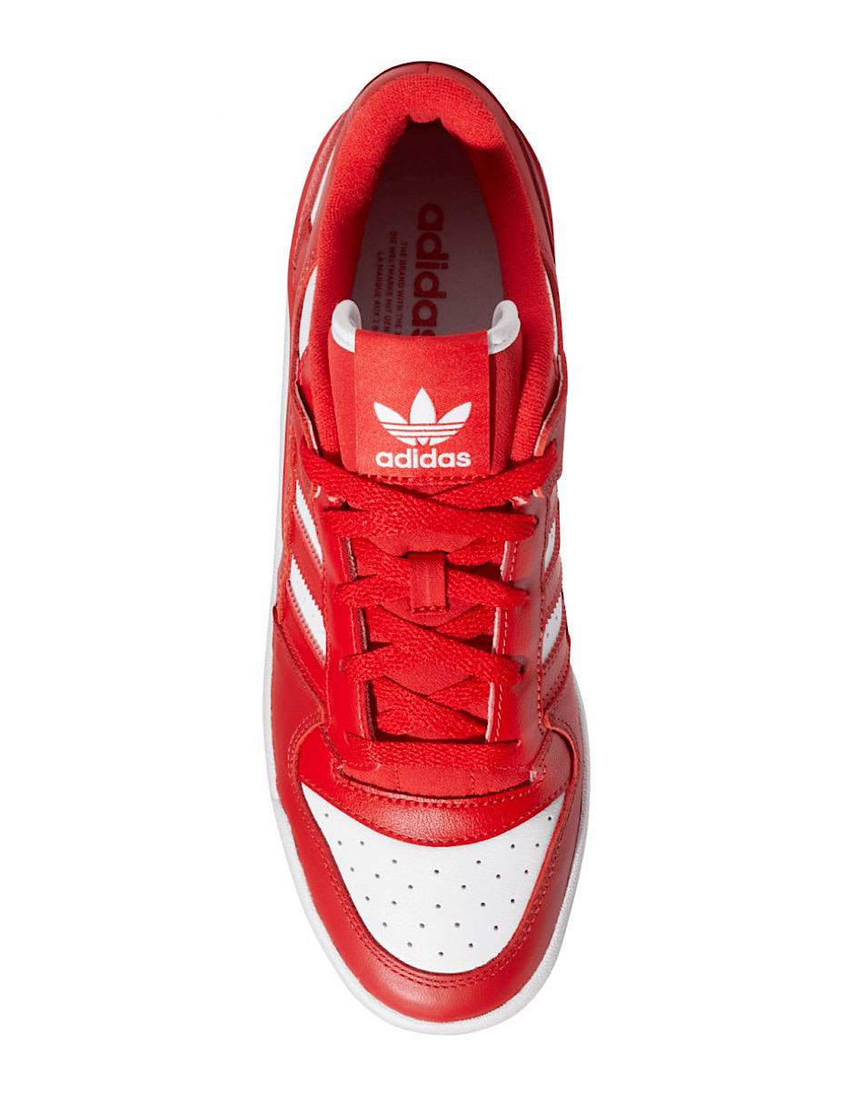 TENIS ADIDAS FORUM LOW CL ROJO CON BLANCO