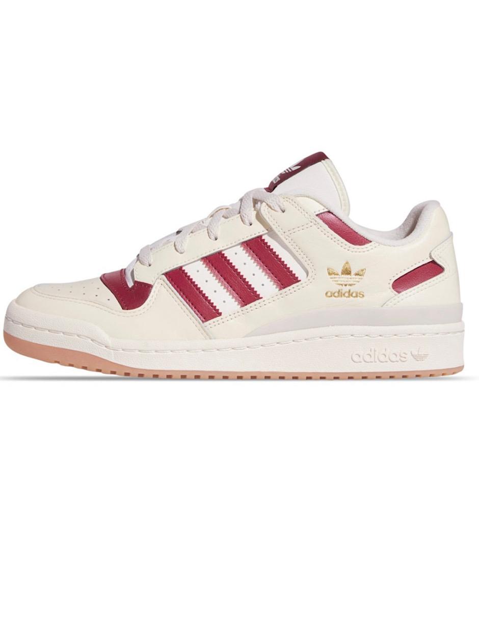 TENIS ADIDAS FORUM LOW CL BEIGE CON VINO
