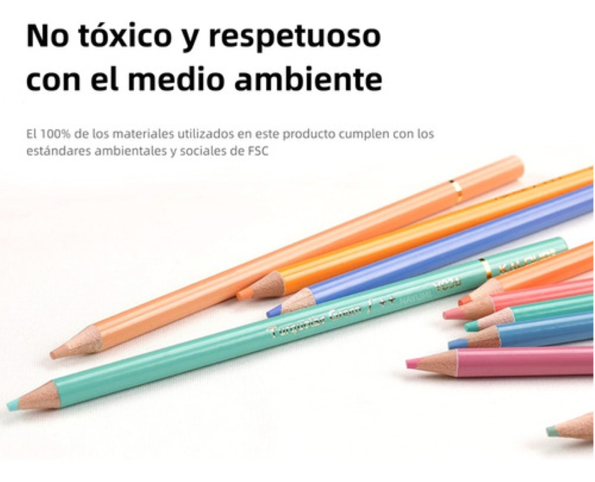 Set 50 Lápices Dibujo Colores Y Estuche Profesional Artista ROSA.