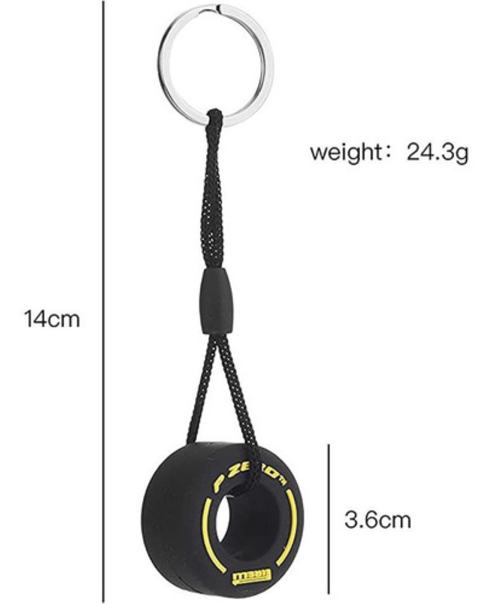 Llaveros F1 Formula 1 Pirelli Llavero Llanta (kit 6 Piezas) NEGRO