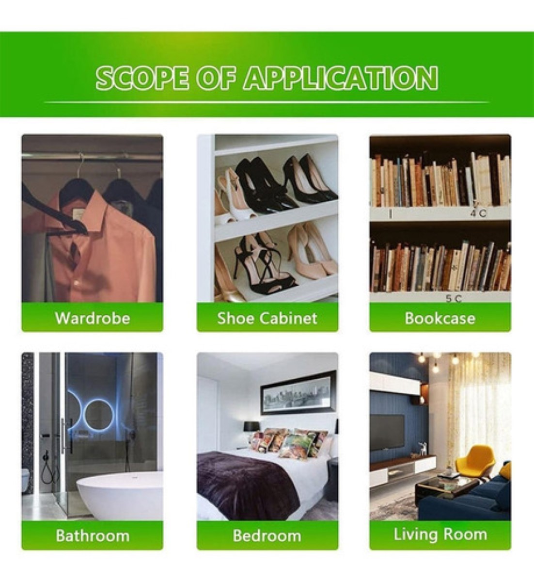 Bolsas Deshumidificadora Antimoho Con 30g De Carbón Activado verde/azul