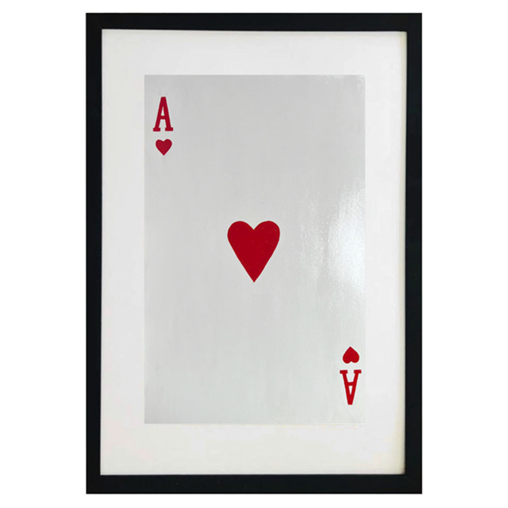 Cuadro decorativo de cartas pintado totalmente a mano técnica acrílico