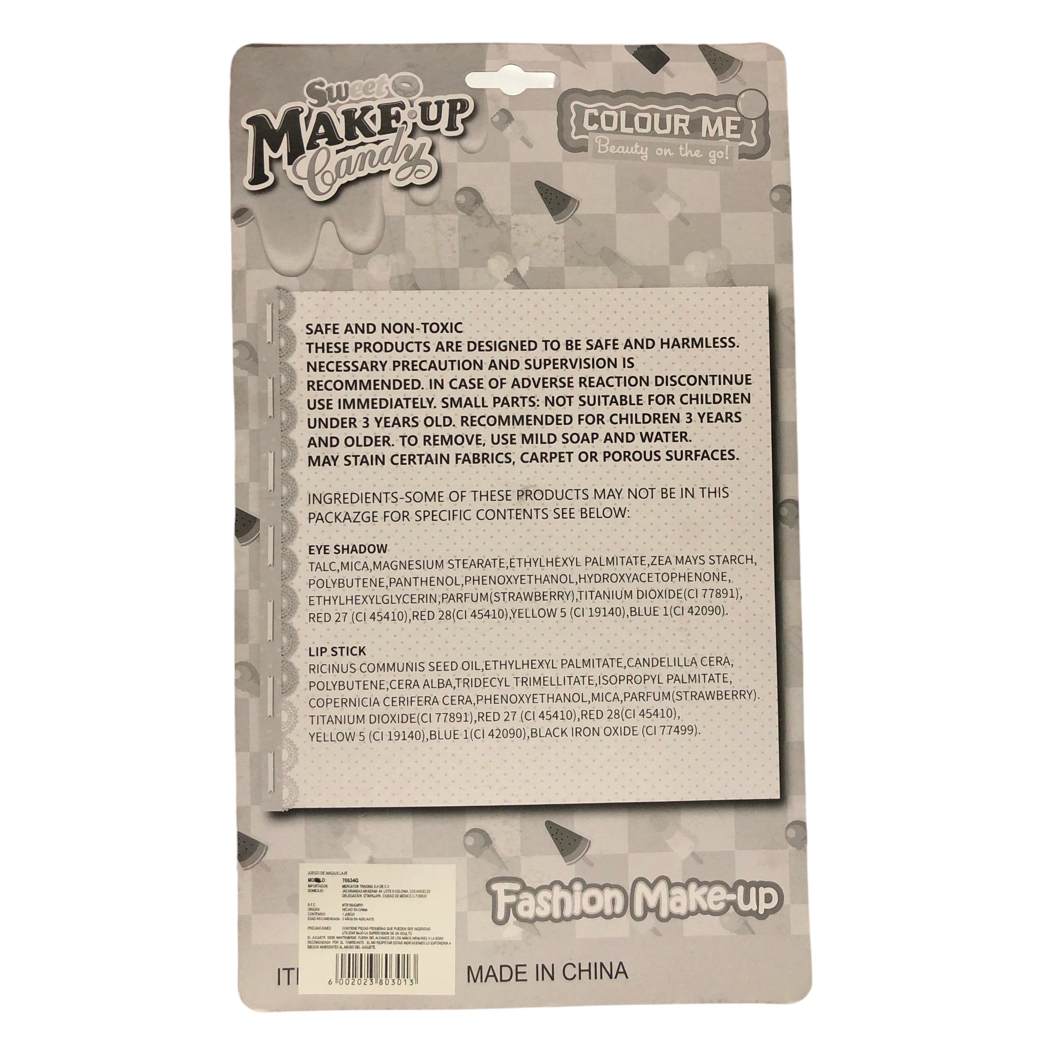 Juguete Set De Maquillaje Caramelo Básico
