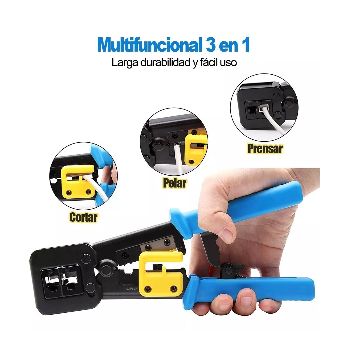 Pinza Pelacables Automatica De Red Rj45 Rj12 Cat5 Cat6 8p8c