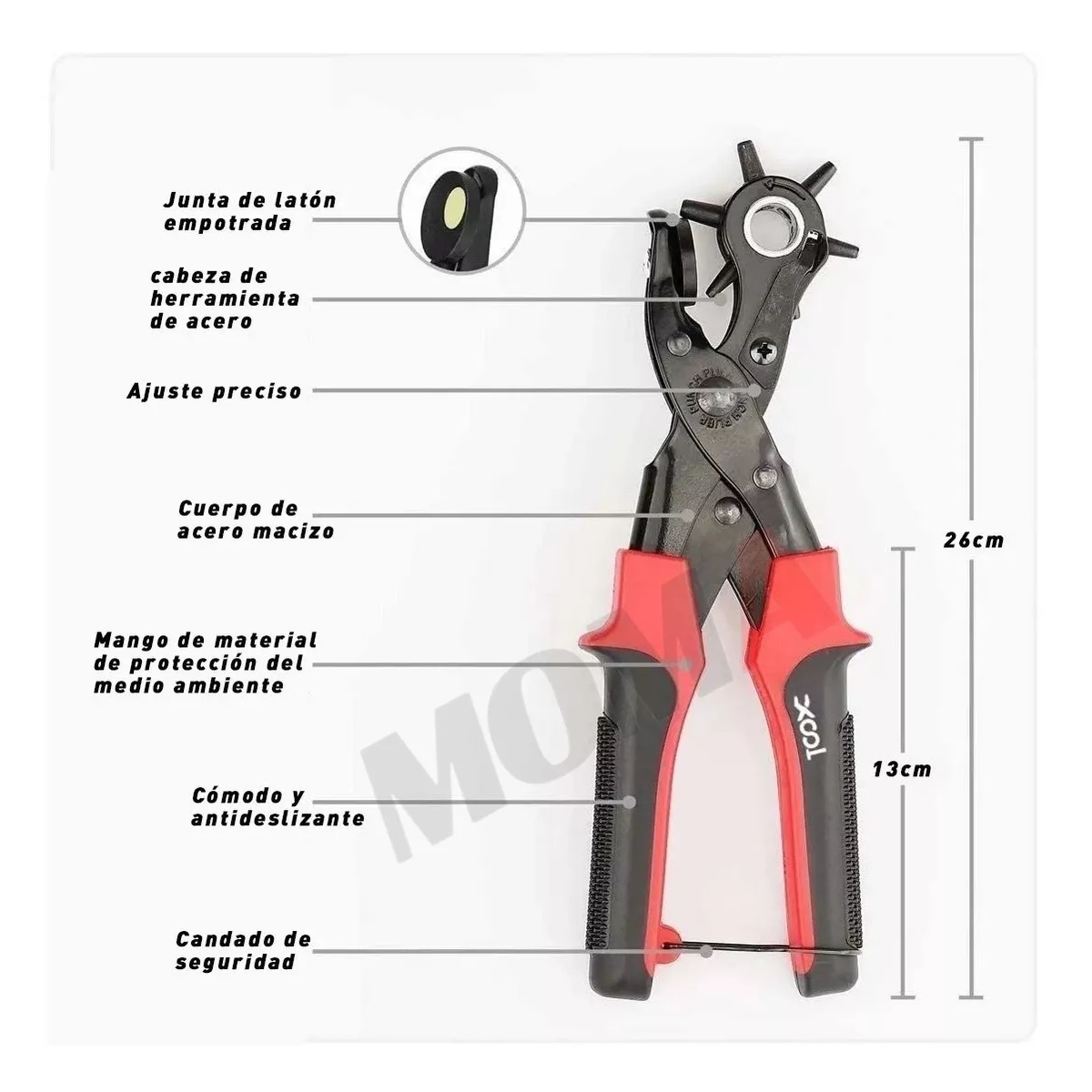 Kit Pinza Sacabocados Ojilladora Perforadora Para Cinturón