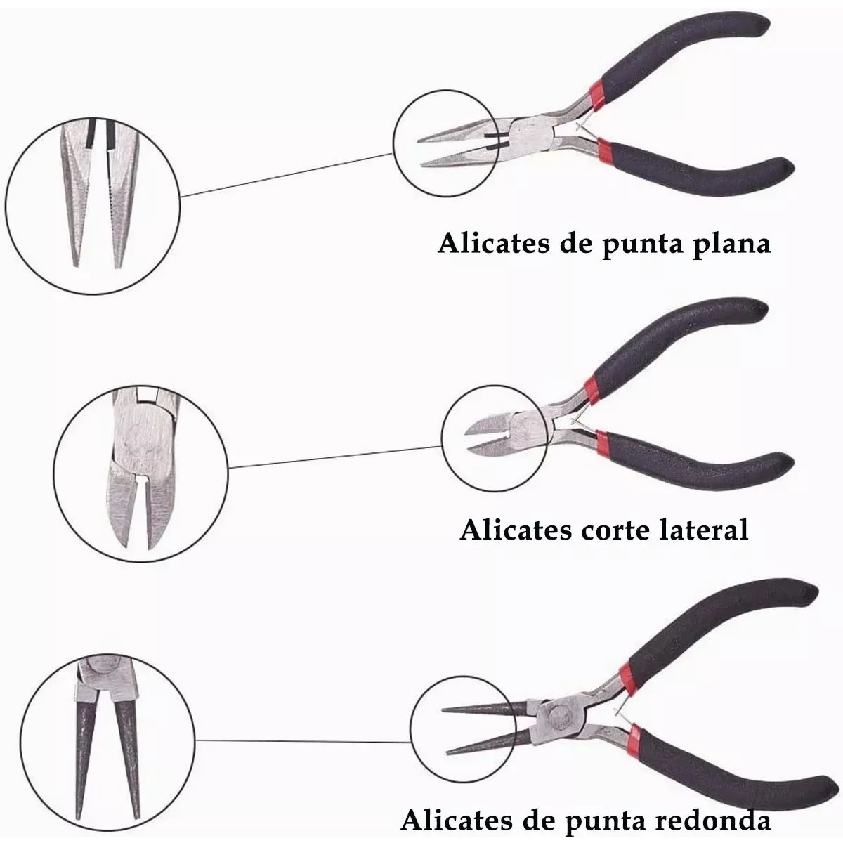 Juego 8 Pinzas Para Bisuteria Joyería Estuche Heramienta