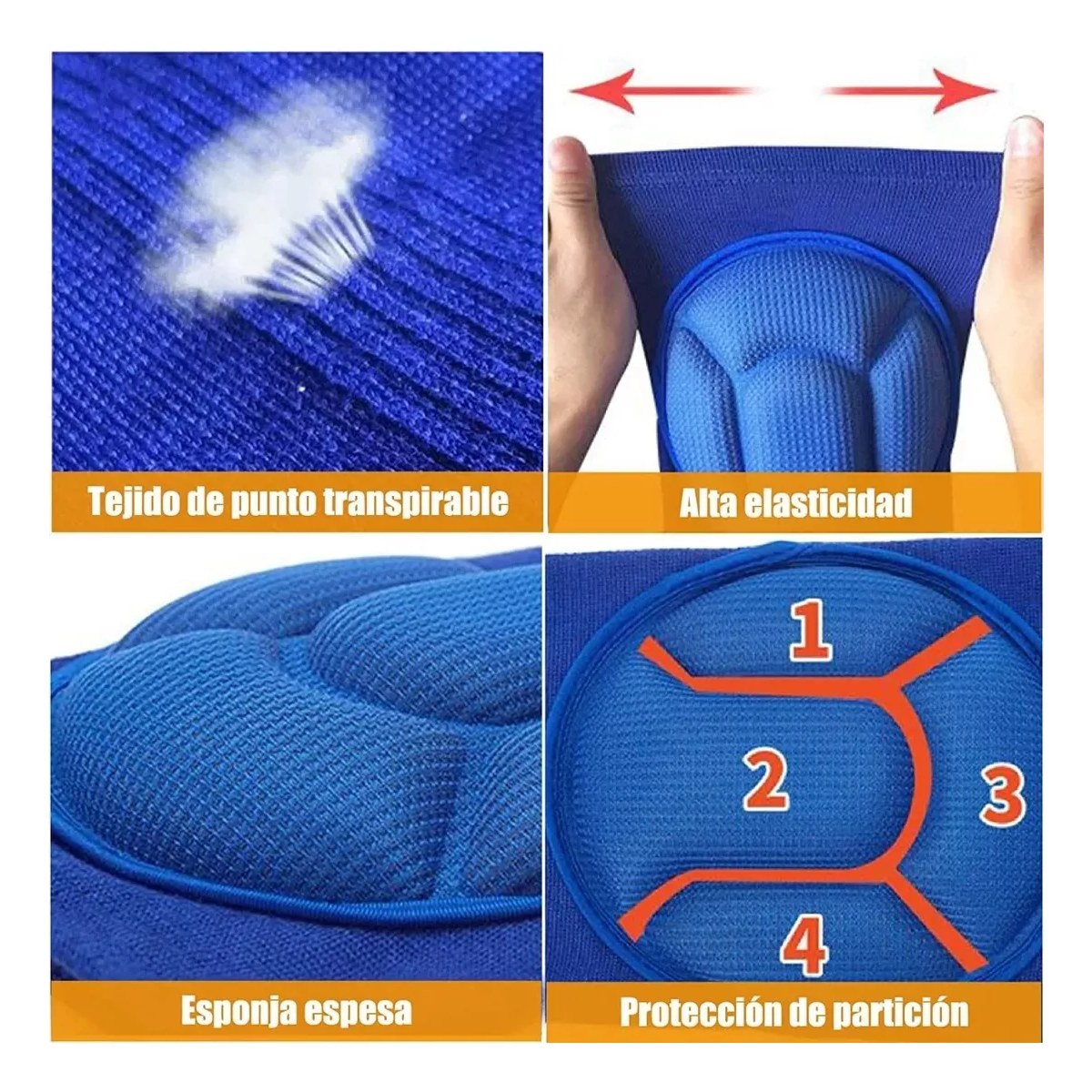 Rodilleras Deportivas Para Vóleibol, Baloncesto O Baile Azul G