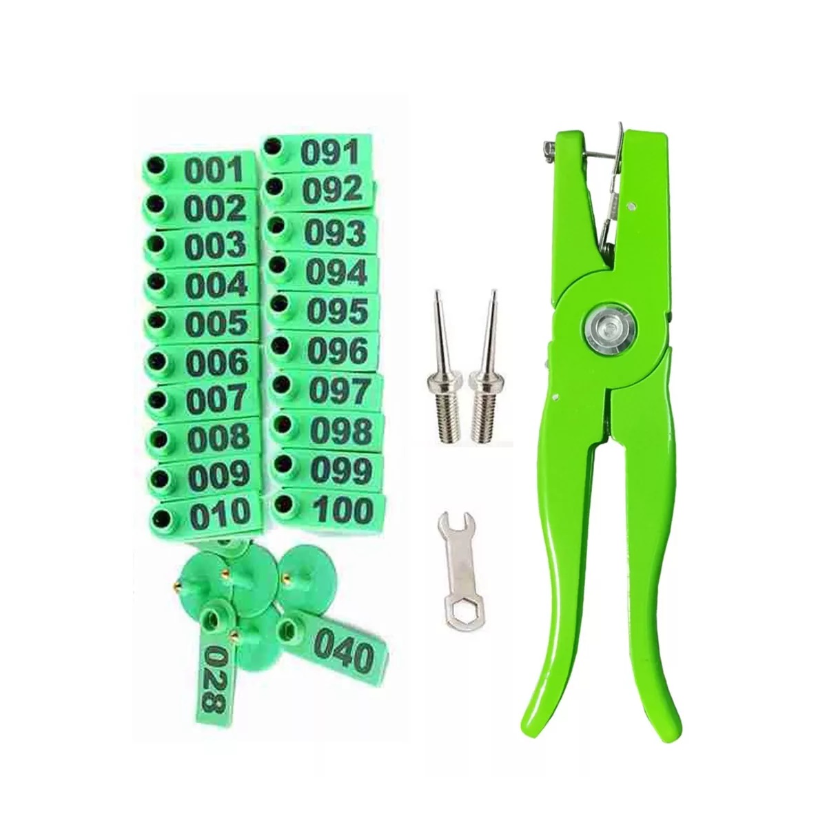 Pinzas Para Marcar Orejas Para Porcino, Bovino Y Ovino Verde