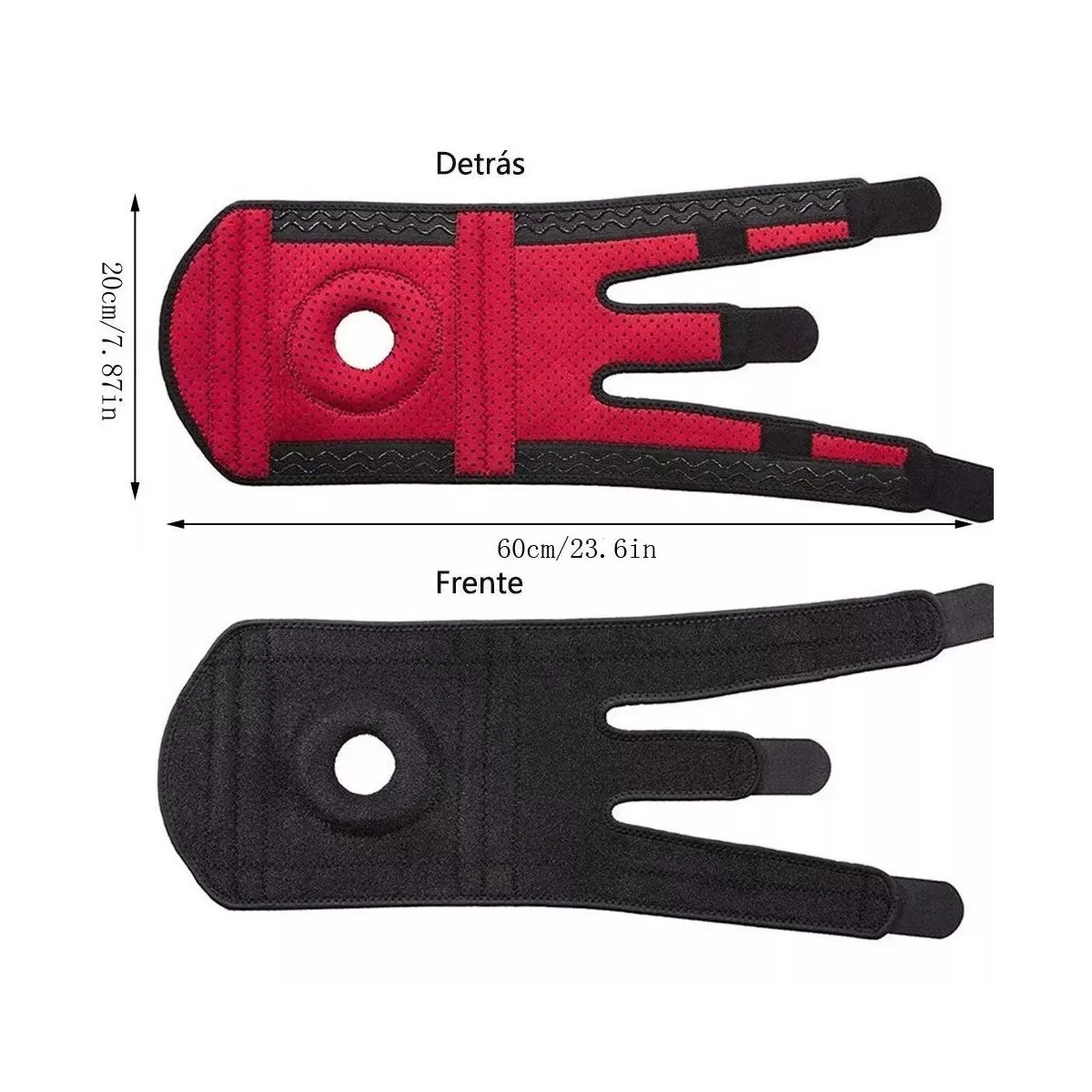 Rodillera Para Desgarros De Menisco, Correr, Lesiones, Recup Negro