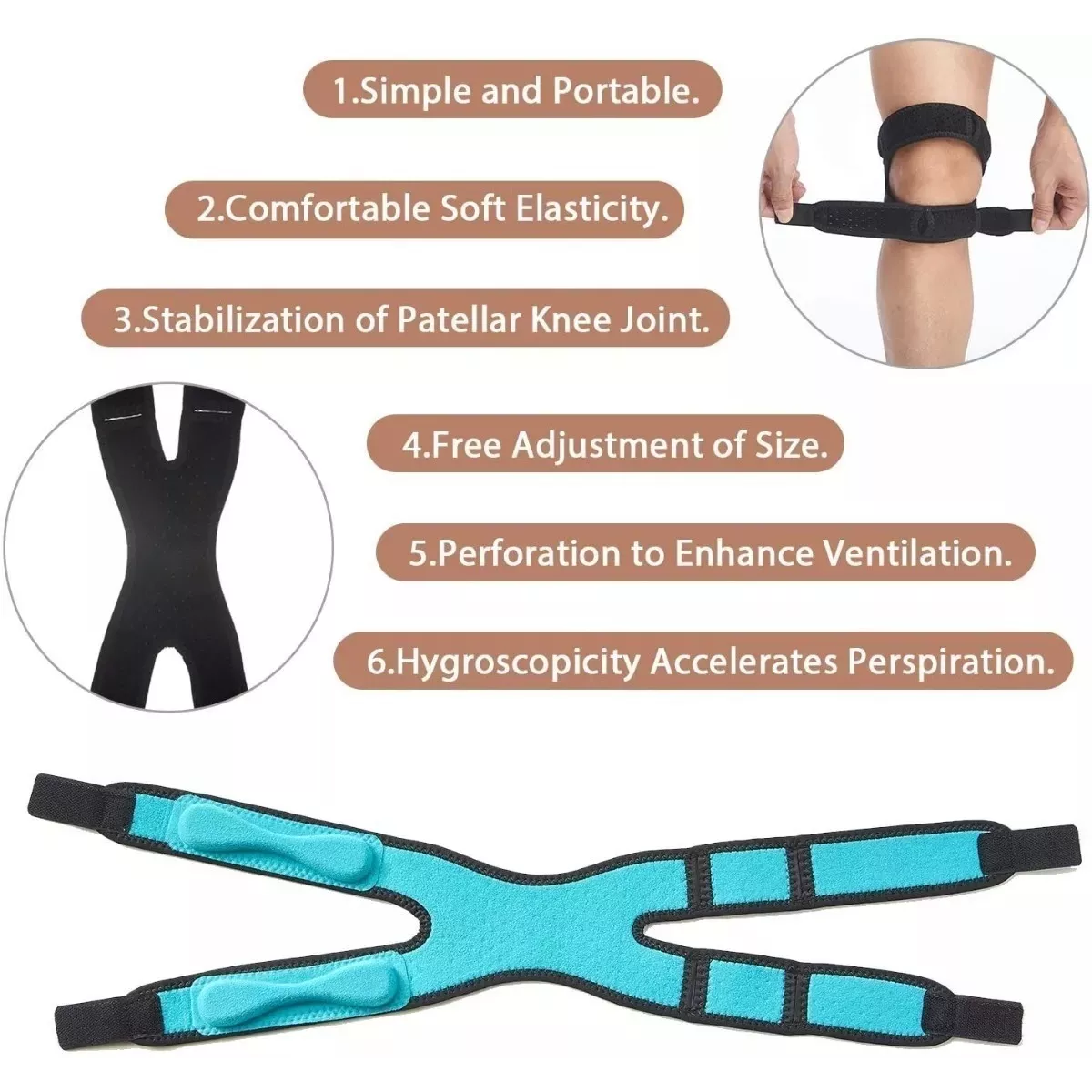 Rodillera Ajustable Para La Rodilla Soporte Para Deportes