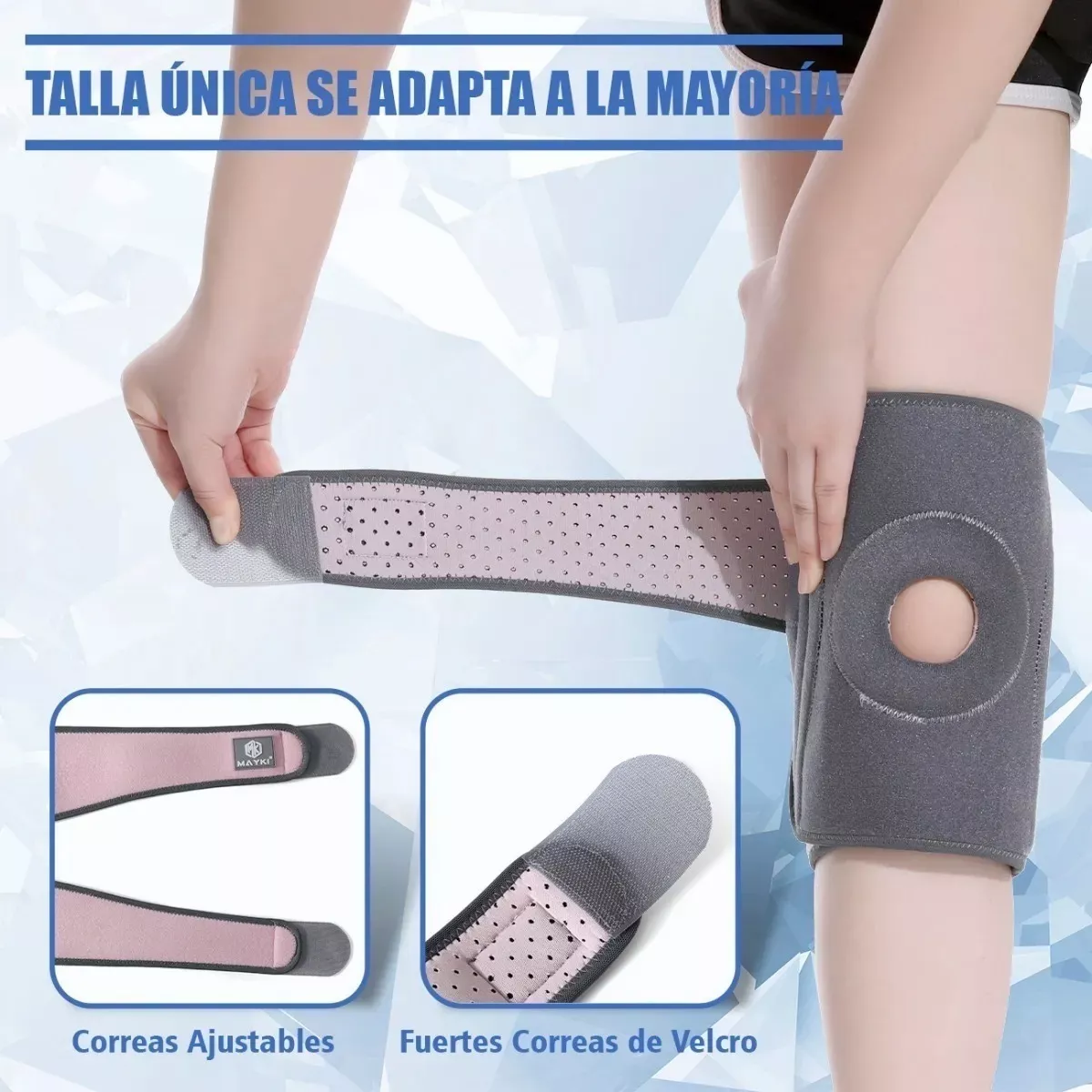 Rodilleras Deportivas De Compresión Elástica Mujer Para Gym Rosa