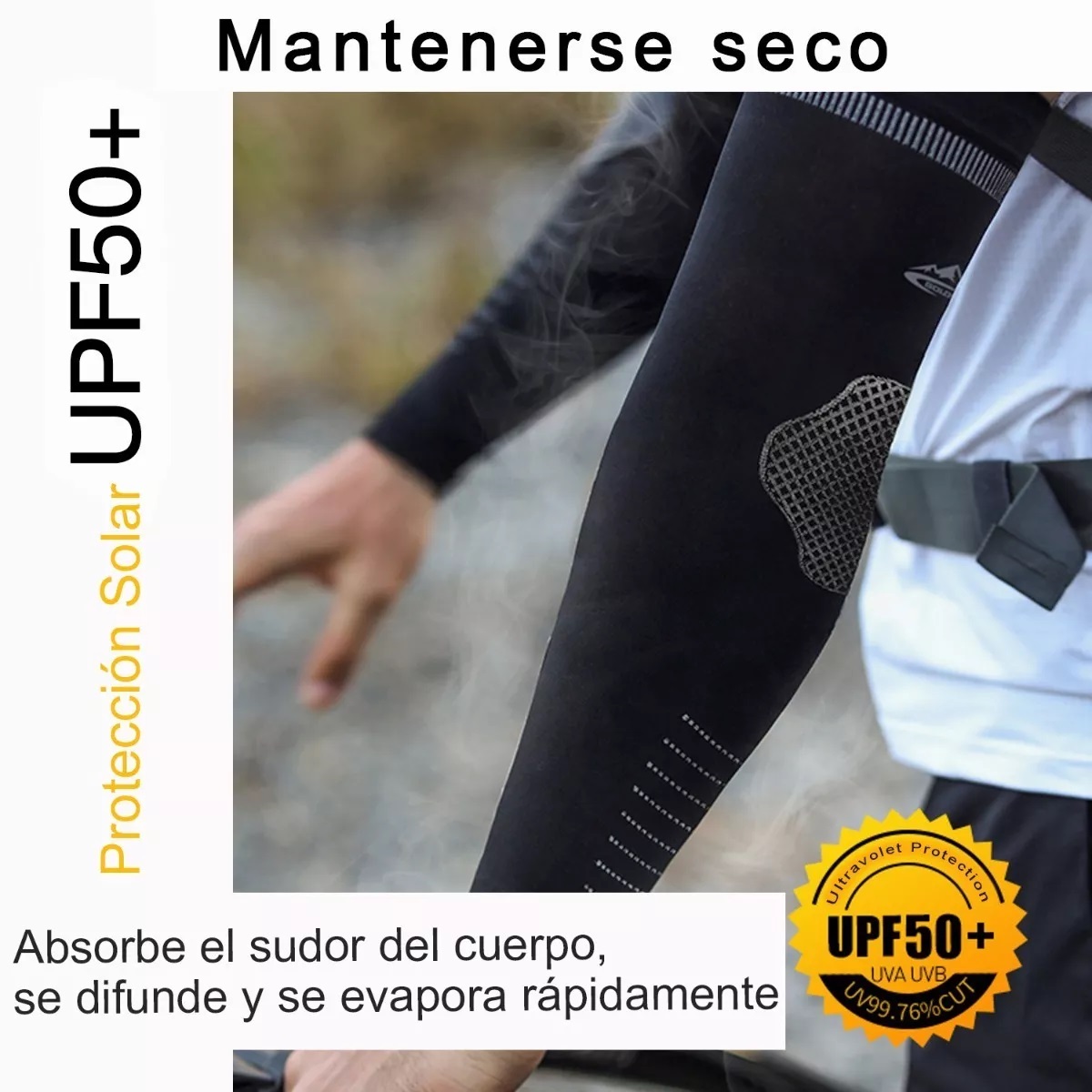 Set Mangas Para Brazos Deportivas Ciclismo Uv Protección 4 Pares Multicolor 