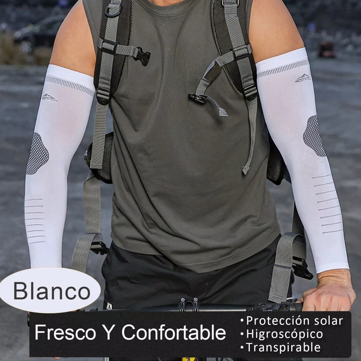 Set Mangas Para Brazos Deportivas Ciclismo Uv Protección 4 Pares Multicolor 