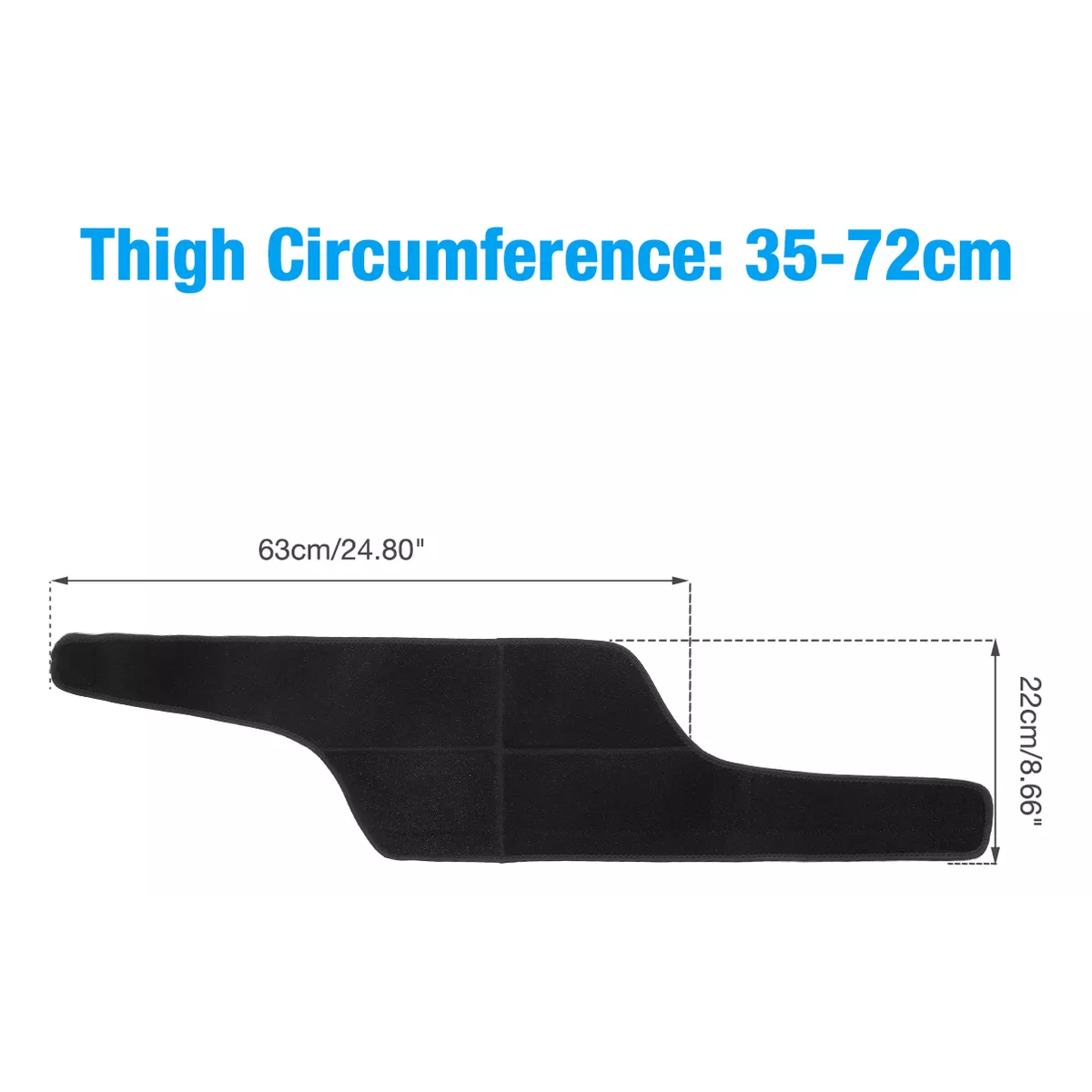 Muslera Deportiva Ajustable De Neopreno Compresion Muslo Negro