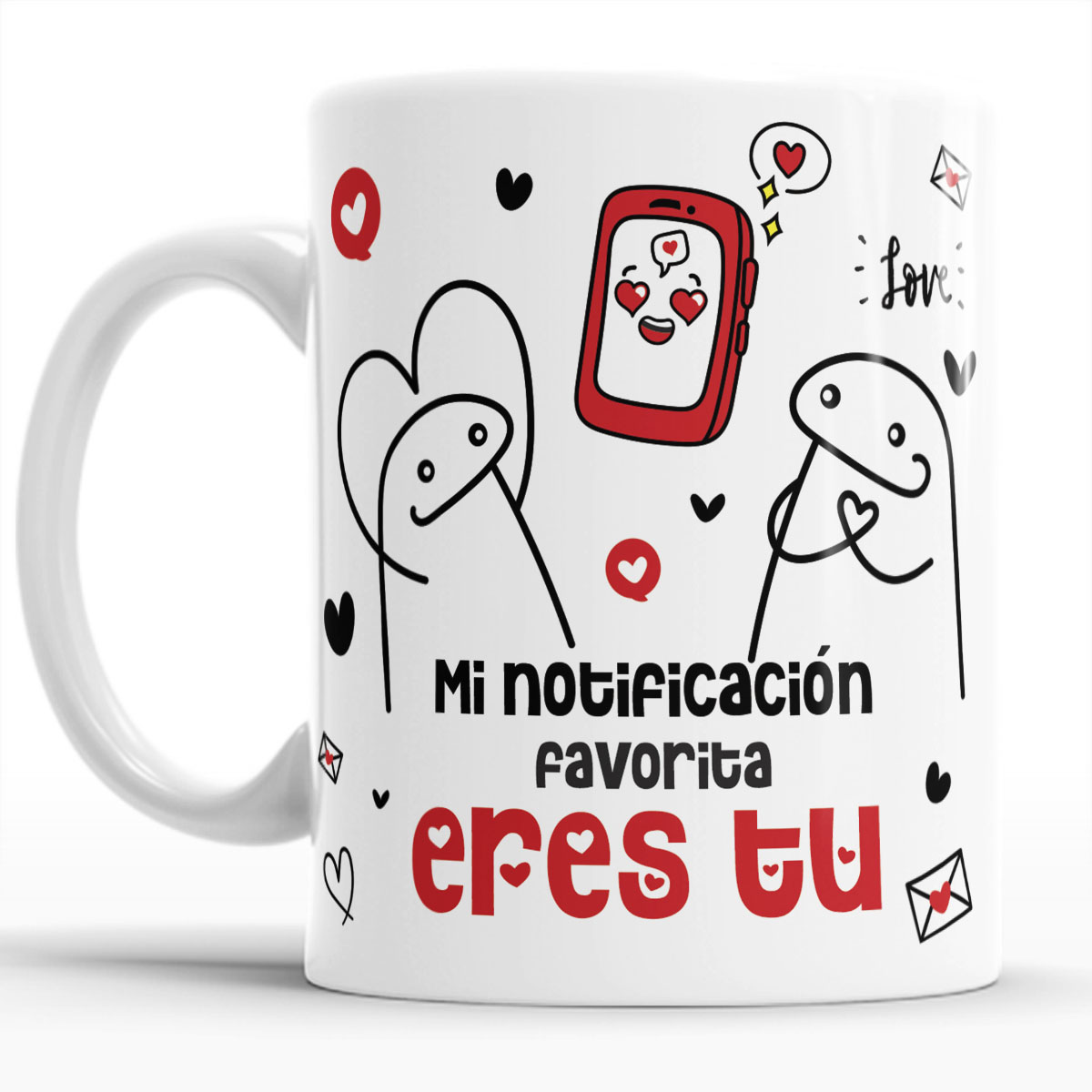 Taza ceramica  flork  Enamorados Diseño que Celebran el Amor set con 4 pzs