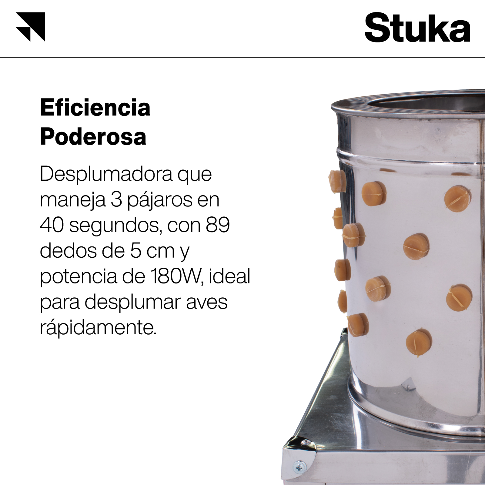 Desplumadora automática de pollos | Pollo Paloma Pollo pequeño | 2 a 3 cabezas a la vez | 30 a 40 segundos | 180 watts 