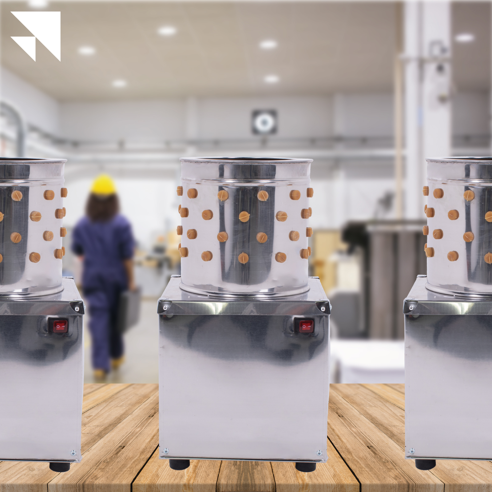 Desplumadora automática de pollos | Pollo Paloma Pollo pequeño | 2 a 3 cabezas a la vez | 30 a 40 segundos | 180 watts 