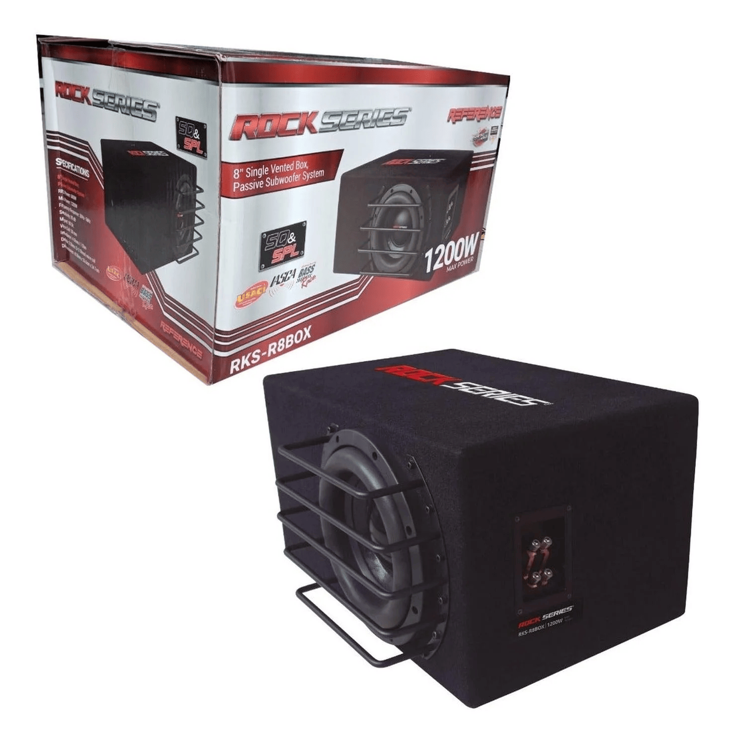 Cajón Con Subwoofer Rock Series RKS-R8BOX 1200W 8 Pulgadas.
