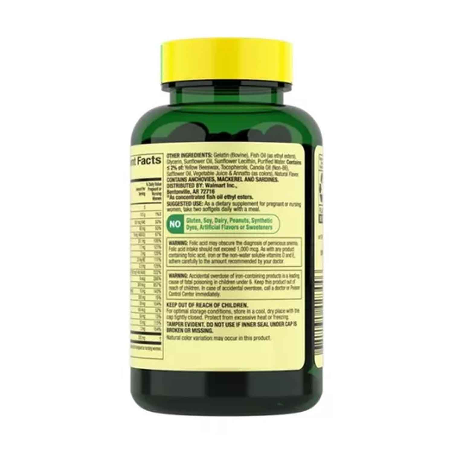 Prental Multivitaminico + DHA + Zinc Spring Valley 120 softgels