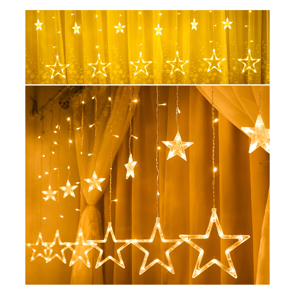 Serie de Luces Navideñas Cascada Estrellas.