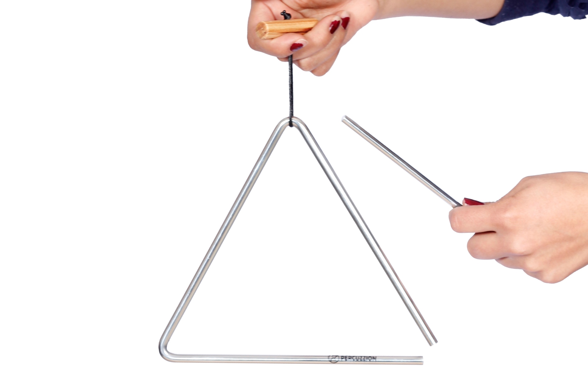 Triangulo Musical de Aluminio Brillante 21 cm