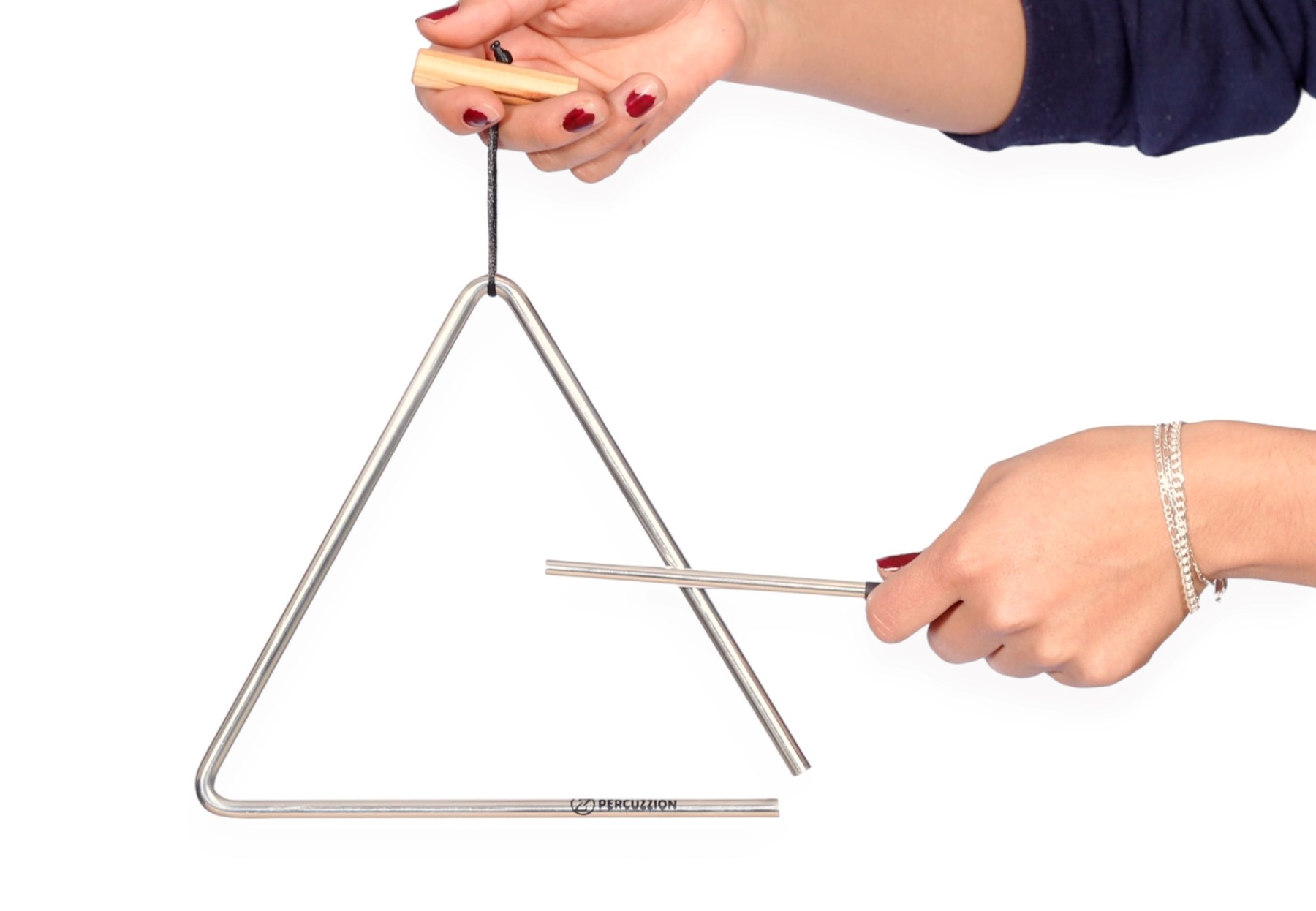 Triangulo Musical de Aluminio Brillante 21 cm
