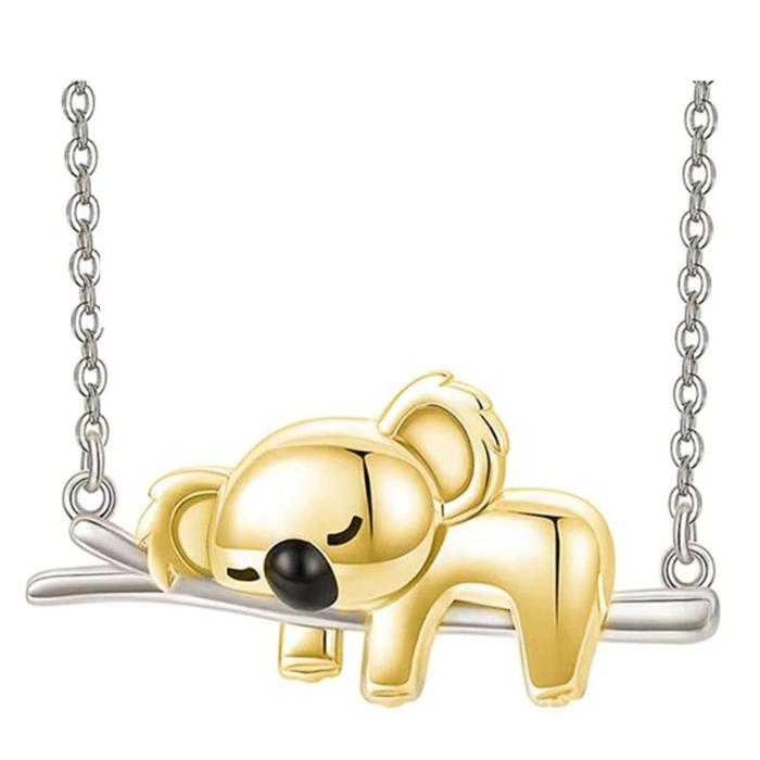 Cadenas para la Amistad MXKGD-001-6 1Pza KoalaRama GrisDorado Metal Cadena y Dije, KoalaNeck01
