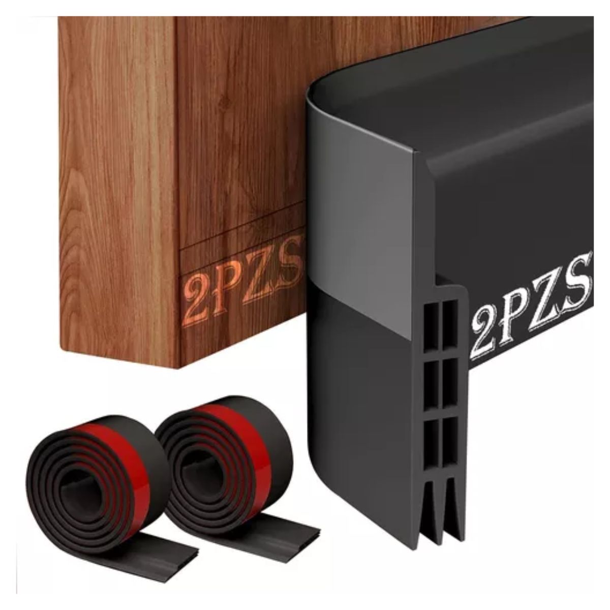 Sello Adhesivo A Prueba De Polvo Para Puertas Y Ventanas NEGRO