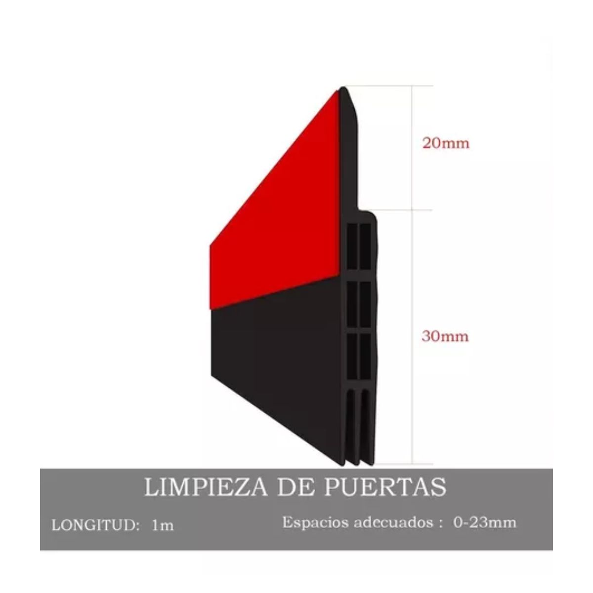 Sello Adhesivo A Prueba De Polvo Para Puertas Y Ventanas NEGRO