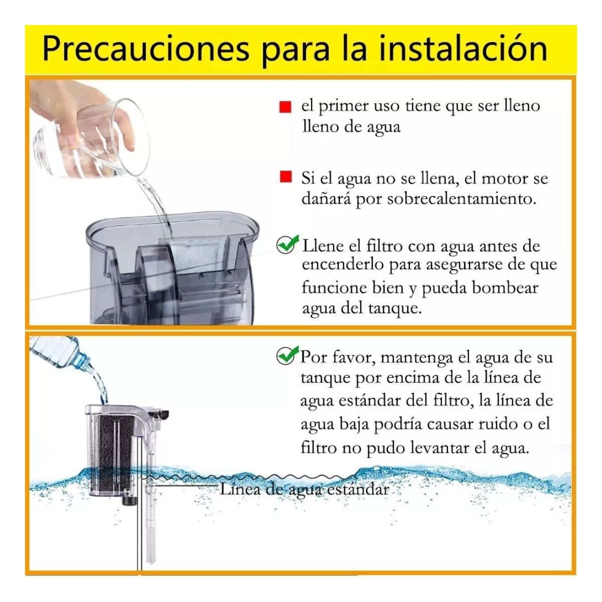 Filtro Compacto En Cascada Para Acuarios, Peceras, De 20 A 5 BLANCO