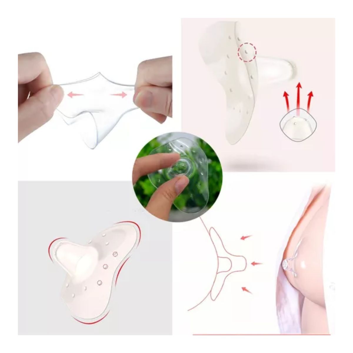 Conchas Recolectoras Leche Materna+pezoneras Lactancia 5pcs 