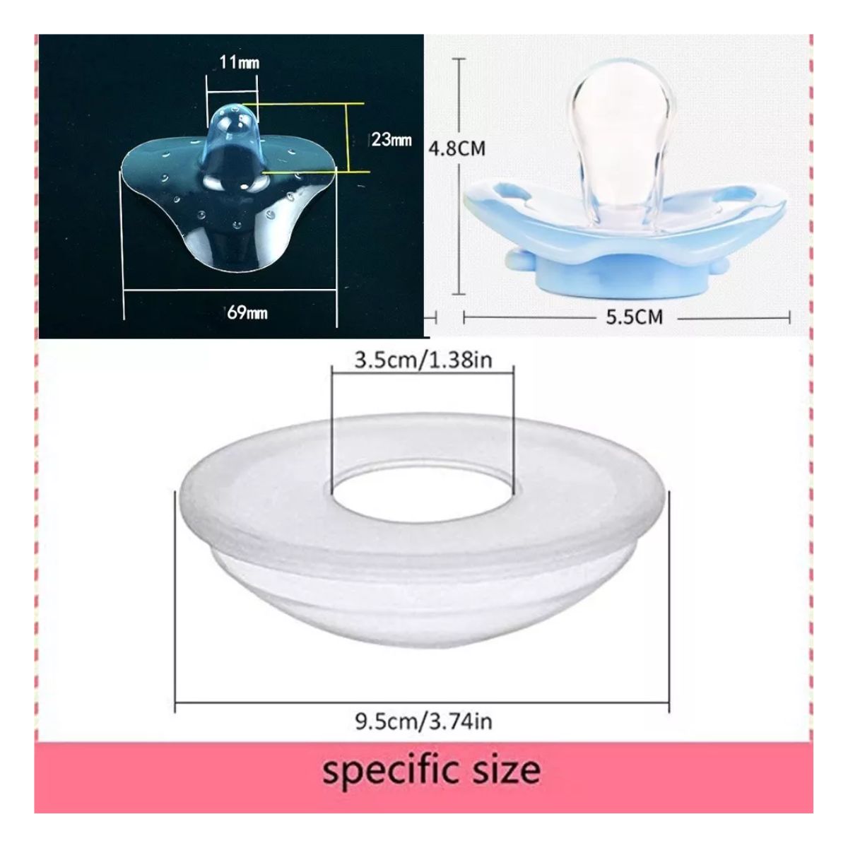 Conchas Recolectoras Leche Materna+pezoneras Lactancia 5pcs 