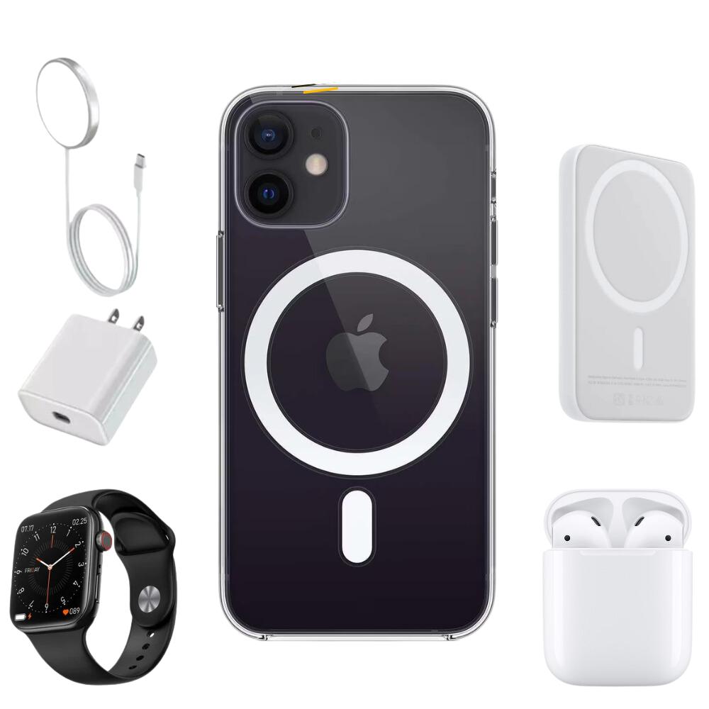 Combo Apple iPhone 11 128GB Negro (Reacondicionado) TODOS SUS ACCESORIOS.