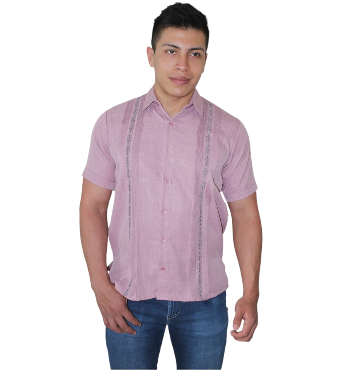 Guayabera Lino Fresco Manga Corta Incluye Cubre Polvos 
