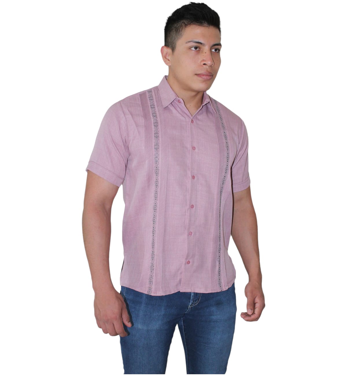 Guayabera Lino Fresco Manga Corta Incluye Cubre Polvos 