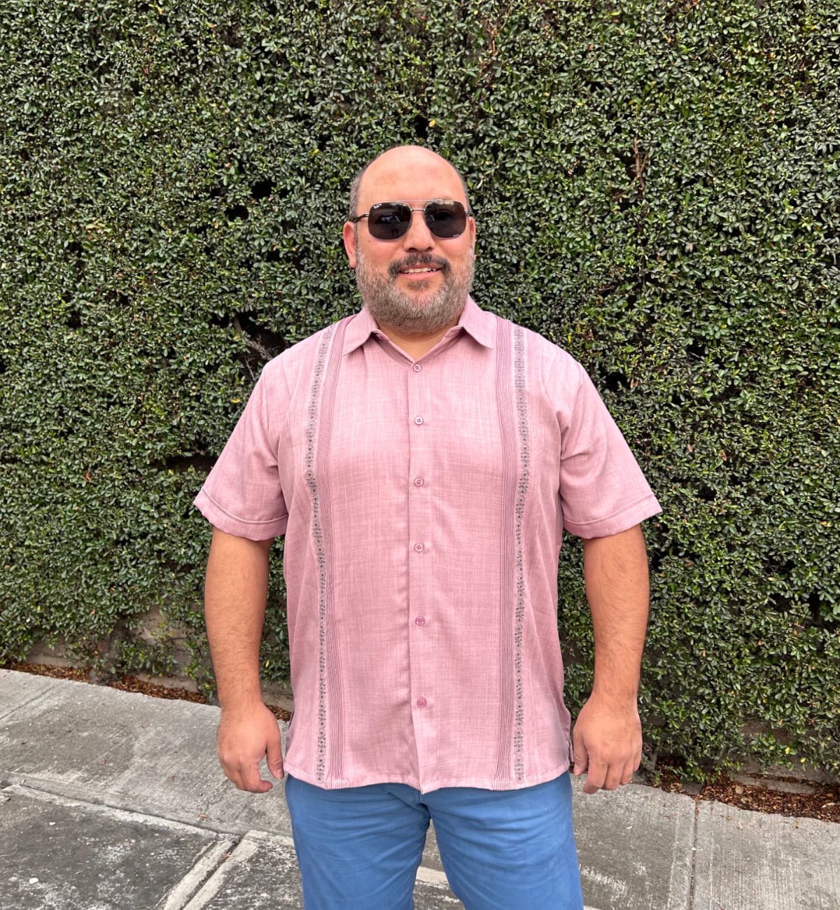 Guayabera Lino Fresco Manga Corta Incluye Cubre Polvos 