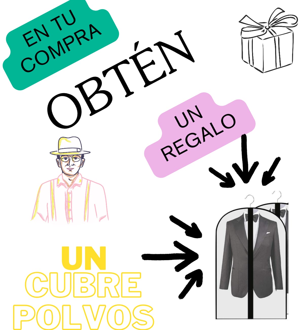 Guayabera Lino Fresco Manga Corta Incluye Cubre Polvos 